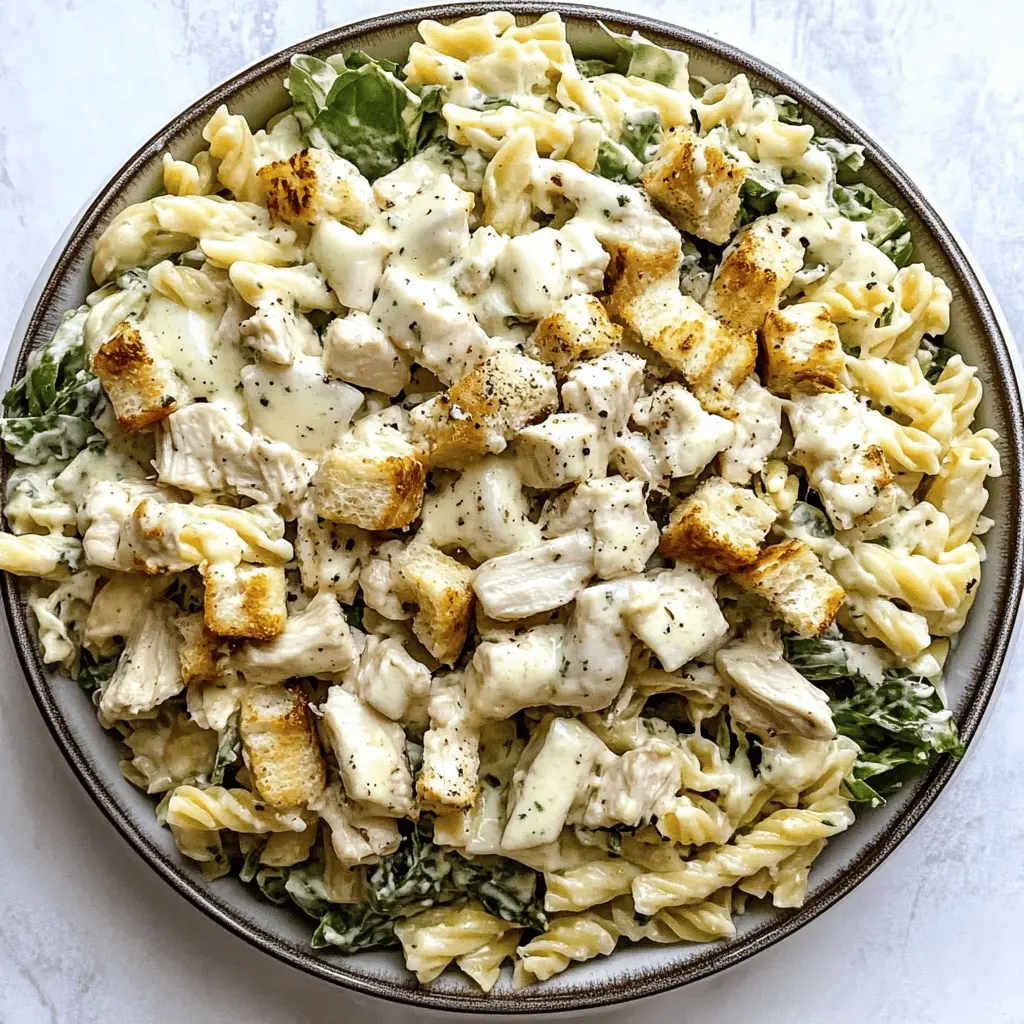 Looking for a quick and delicious meal? This 20-minute Chicken Caesar Pasta Salad combines tender chicken, crisp romaine, and zesty dressing for a refreshing twist on a classic favorite. Perfect for lunch or dinner, it’s an easy dish packed with flavor that the whole family will love. Save this recipe for your next busy day!