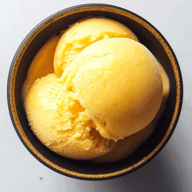 Easy 3 Ingredient Mango Ice Cream Recipe