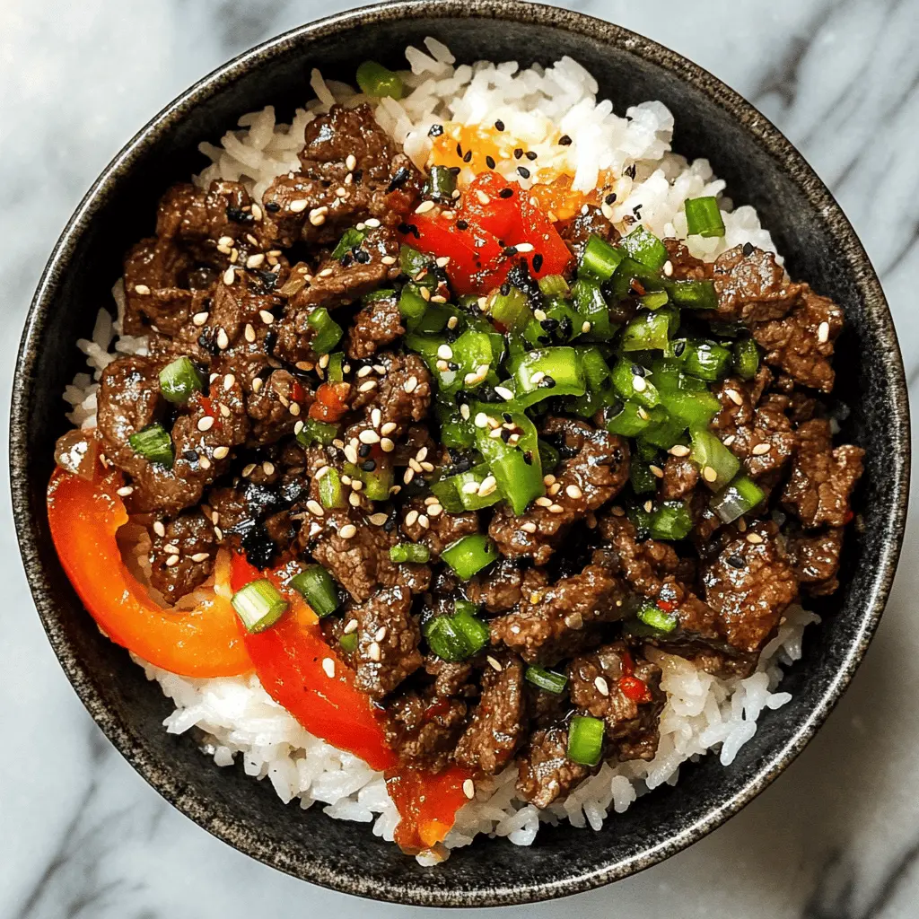 Get ready to enjoy a hearty Beef and Pepper Rice Bowl that’s bursting with flavor! This dish combines tender beef, colorful bell peppers, and perfectly cooked rice for a satisfying meal. Perfect for a busy weeknight or a cozy weekend dinner. Save this recipe to whip up a delicious dinner that everyone will love!