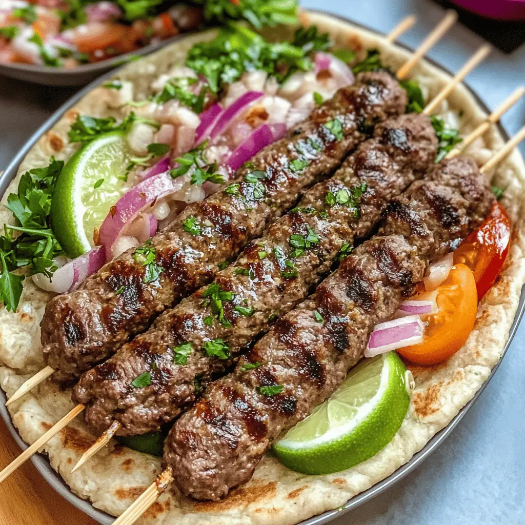 These Beef Kafta Kebabs are a delicious way to enjoy middle-eastern flavors! Packed with ground beef, fragrant herbs, and spices, they make for a perfect grilling treat. Ideal for BBQs, family dinners, or meal prep. Save this recipe to impress your friends and family with a tasty dish they'll love!