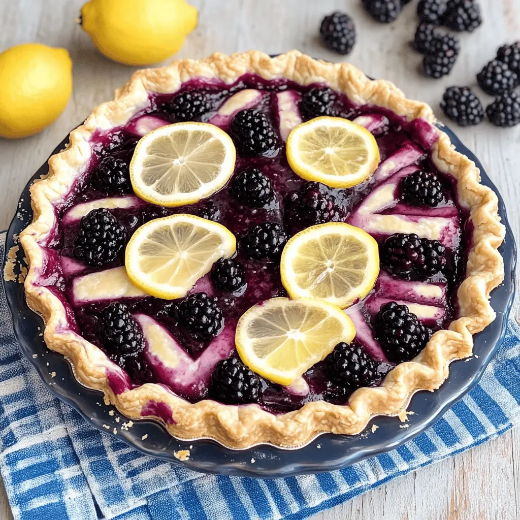 This Blackberry Lemonade Pie is the perfect blend of tart and sweet flavors that everyone will love! With a refreshing blackberry and lemonade filling nestled in a buttery graham cracker crust, it's an ideal dessert for warm days or special gatherings. Save this delightful recipe for your next picnic or family barbecue and impress your guests with a slice of summer goodness!