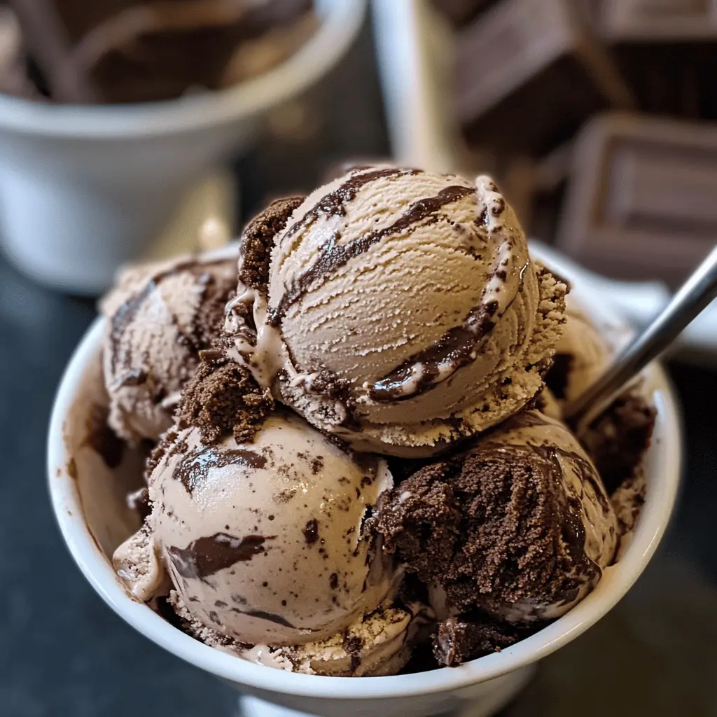 Easy Brownie Fudge Swirl Ice Cream Recipe