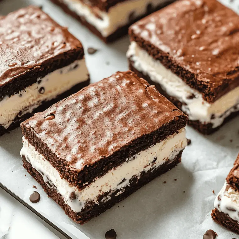 Brownie Ice Cream Sandwiches
