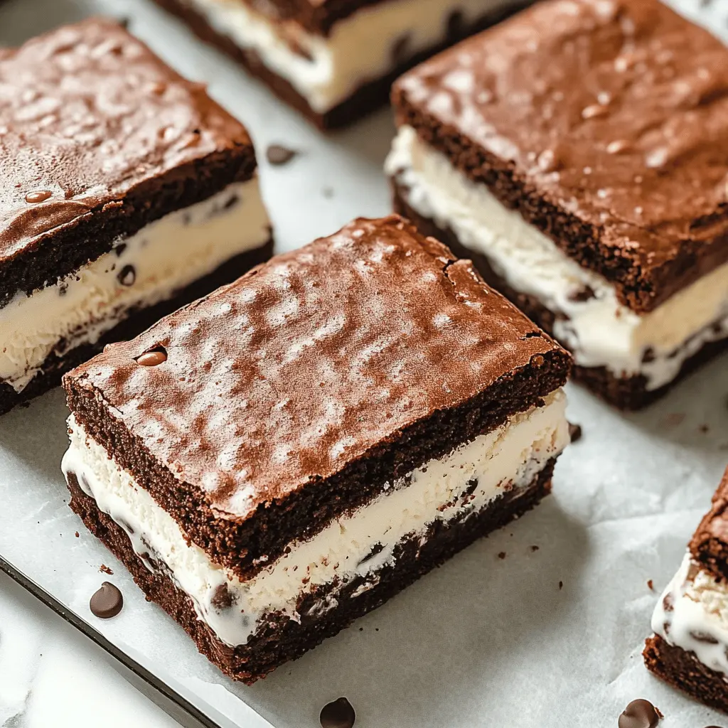 Treat yourself to delightful Brownie Ice Cream Sandwiches that combine chewy chocolate brownies with smooth ice cream! Perfect for summer parties or cozy nights in, these sandwich treats are sure to impress everyone. Save this recipe to have it on hand for your next get-together or a fun family dessert night!