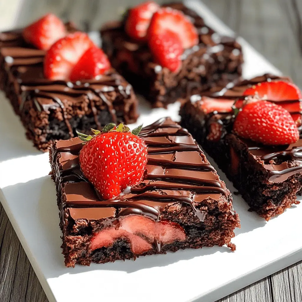 Treat yourself to a delightful blend of rich chocolate brownies topped with luscious chocolate-covered strawberries! These brownies are perfect for date nights, birthday celebrations, or whenever you want to impress your guests. Save this recipe to bring a sweet moment to your table! 🍓🍫