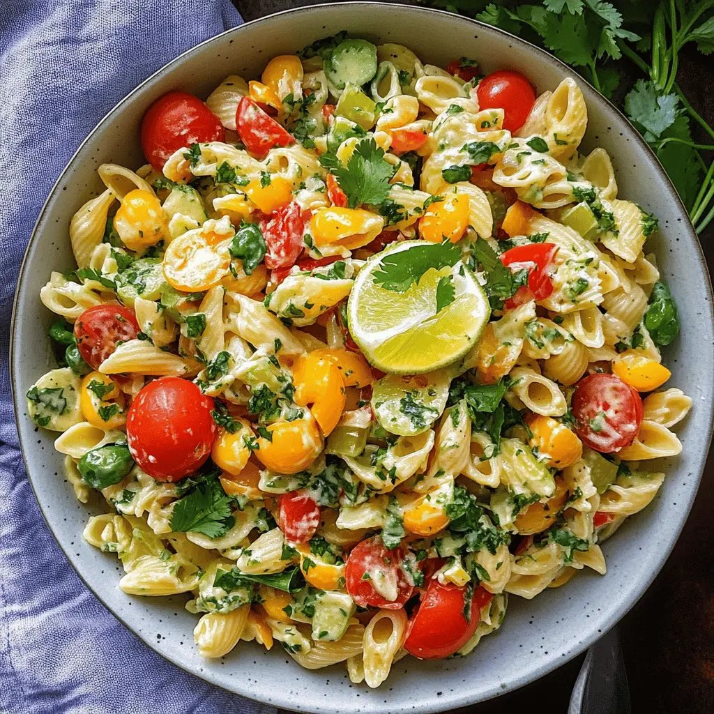 Brighten your day with this refreshing Cilantro Lime Pasta Salad! Packed with zesty lime, fresh cilantro, and crisp veggies, it’s perfect for summer picnics or quick weeknight dinners. With its vibrant flavors and easy preparation, this recipe is sure to delight. Save it now for your next gathering or a delightful weekday meal!