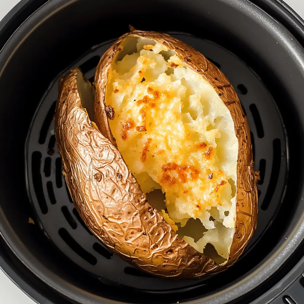 Crispy on the outside and fluffy on the inside, this Air Fryer Baked Potato is the perfect side for any meal! Just a few simple ingredients transform your potatoes into a delightful dish that's quick to make. Save this pin to try it out for your next family dinner or casual gathering. You won't regret it!