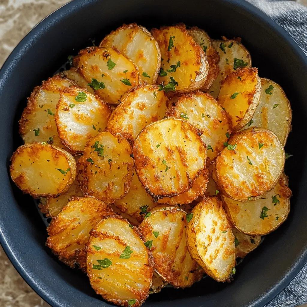 Transform your mealtime with these Crispy Sliced Potatoes made in the air fryer! Perfectly seasoned and delightfully crispy, these potatoes are an ideal side dish for any occasion. Quick and easy, they will soon become your go-to recipe. Save this pin for a delicious and healthy treat that everyone will love!