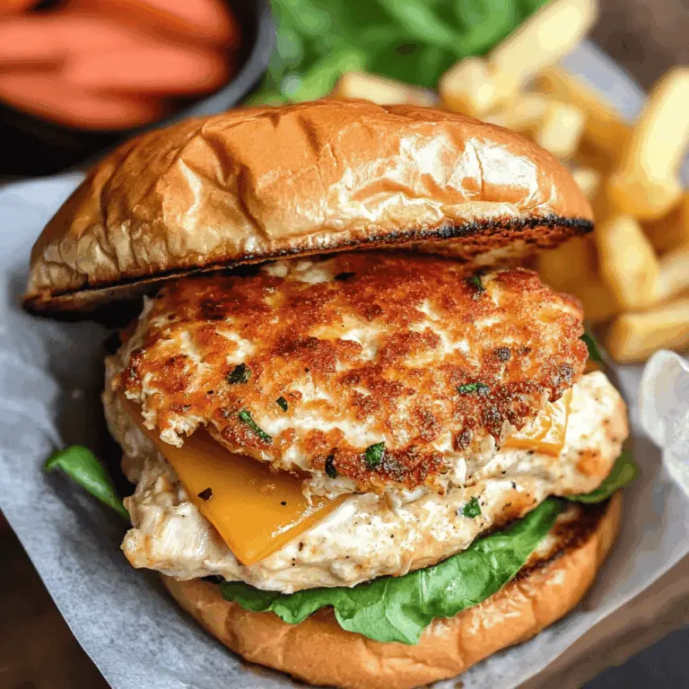 Easy Cheddar Ranch Chicken Burgers