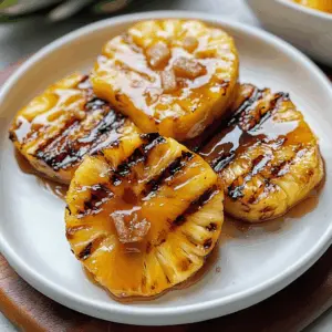 Enjoy the sweet and smoky flavors of easy grilled pineapple drizzled with caramelized brown sugar! This delightful recipe features juicy pineapple slices that transform into a deliciously sticky treat, perfect for summer barbecues or as a unique dessert. Save this recipe and impress your guests with a simple yet mouthwatering dish they'll want to make again and again!