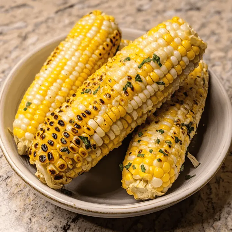 Garlic Butter Grilled Corn On The Cob