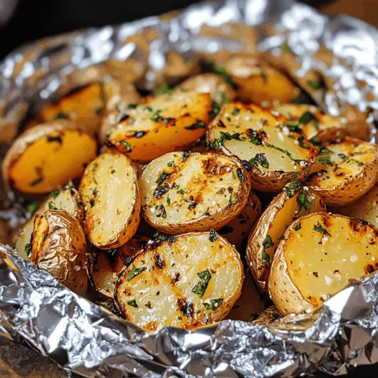 Garlic Herb Grilled Potatoes In Foil