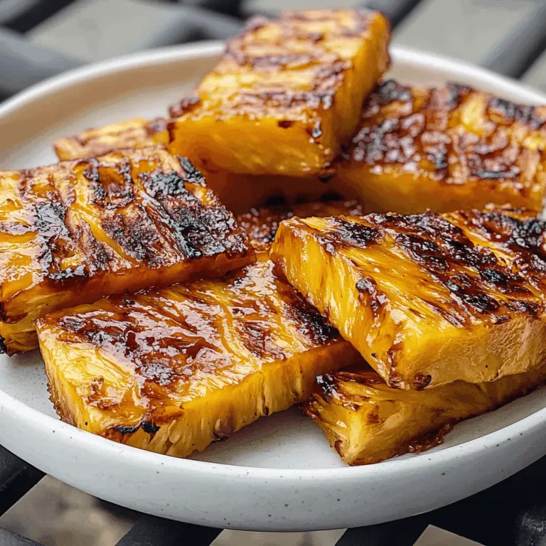 Grilled Caramelized Brown Sugar Pineapple Recipe