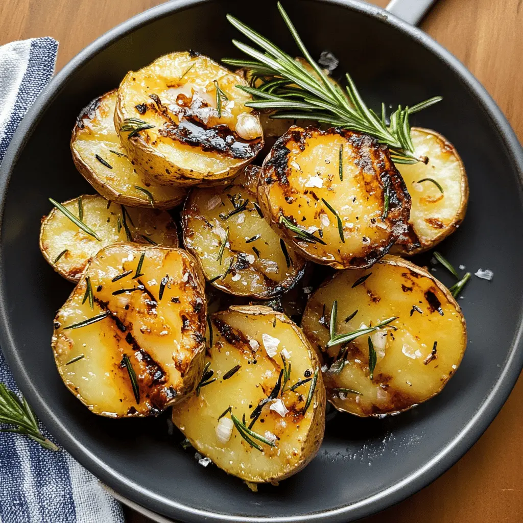 These Grilled Garlic Rosemary Smashed Potatoes are the perfect side dish for any summer barbecue! Crispy on the outside and fluffy inside, each bite is packed with savory garlic and fresh rosemary flavors. Ideal for everything from family gatherings to weeknight dinners. Save this recipe to impress your guests or elevate your next meal!