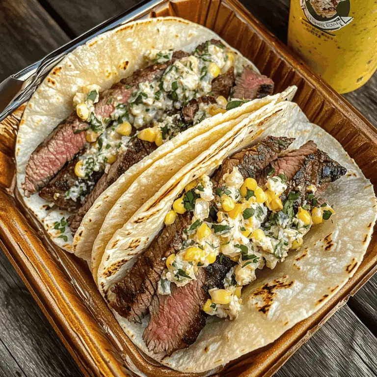 Grilled Steak Elote Tacos
