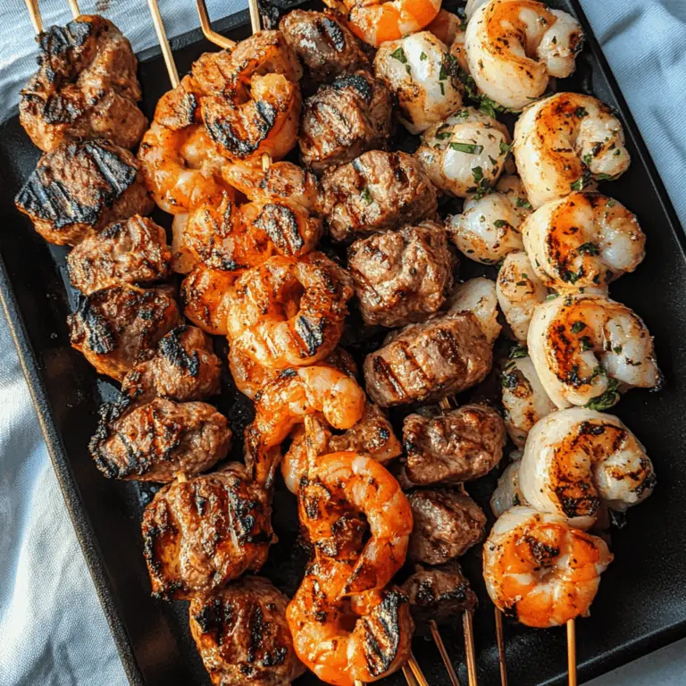 Grilled Surf And Turf Skewers