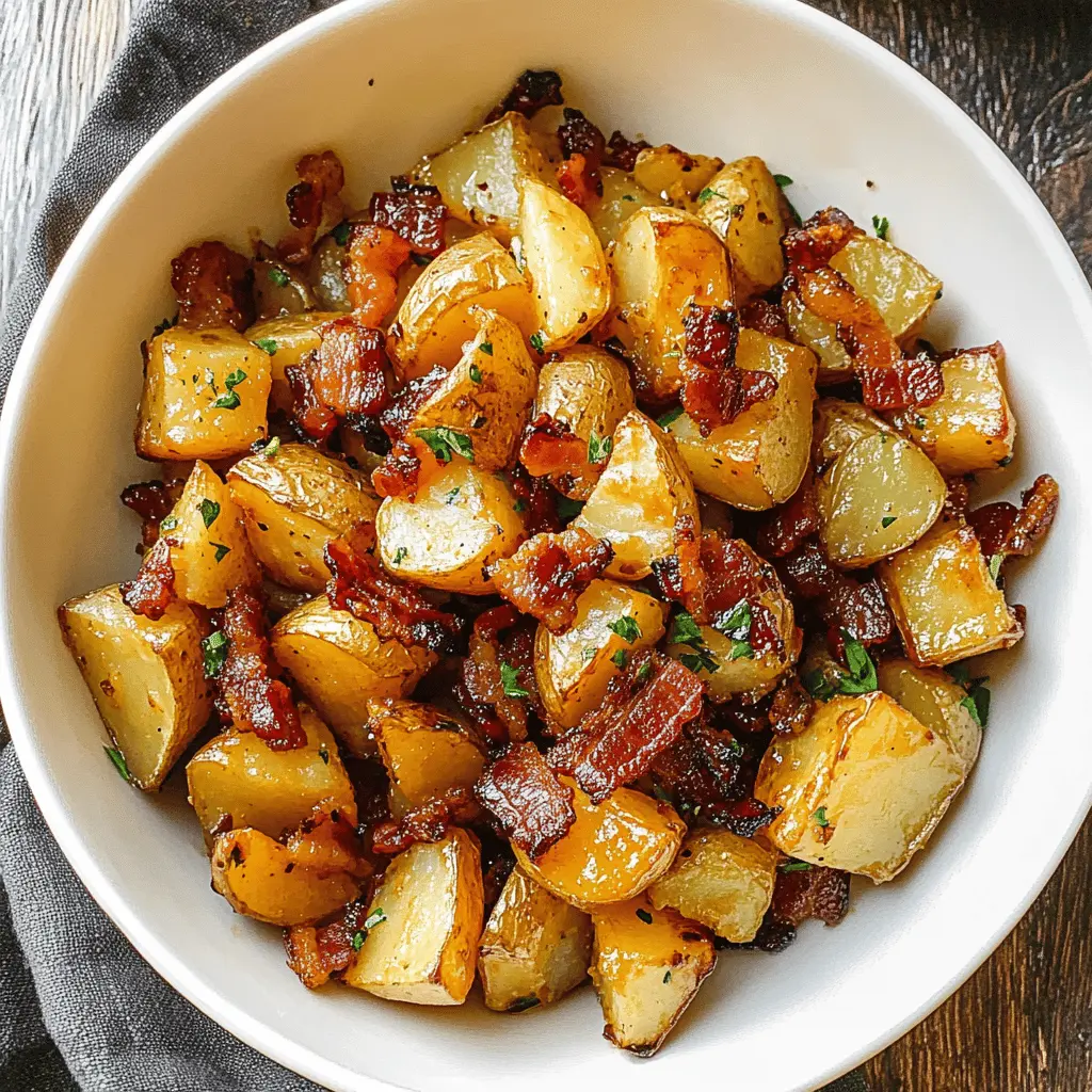 These Honey Bacon Roasted Potatoes are a delightful mix of sweet and savory that everyone will love. Crispy bacon and sweet honey caramelize beautifully, bringing out the natural flavors of the potatoes. Perfect for a family dinner or holiday gathering! Save this recipe to enjoy perfectly roasted potatoes anytime you need a crowd-pleaser!