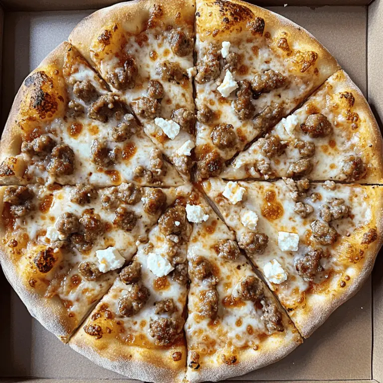 Hot Sausage Feta Honey Pizza