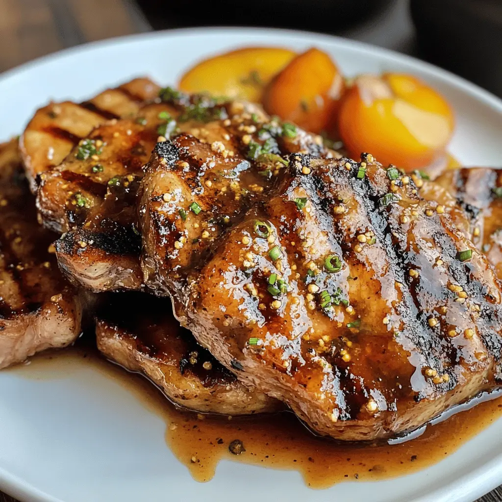 Fire up the grill for these juicy grilled pork chops topped with a spicy peach glaze! This easy recipe combines tender pork with a sweet and spicy sauce that will elevate any meal. Perfect for summer barbecues or a cozy dinner at home. Save this for your next cookout and impress your guests with these mouthwatering flavors!