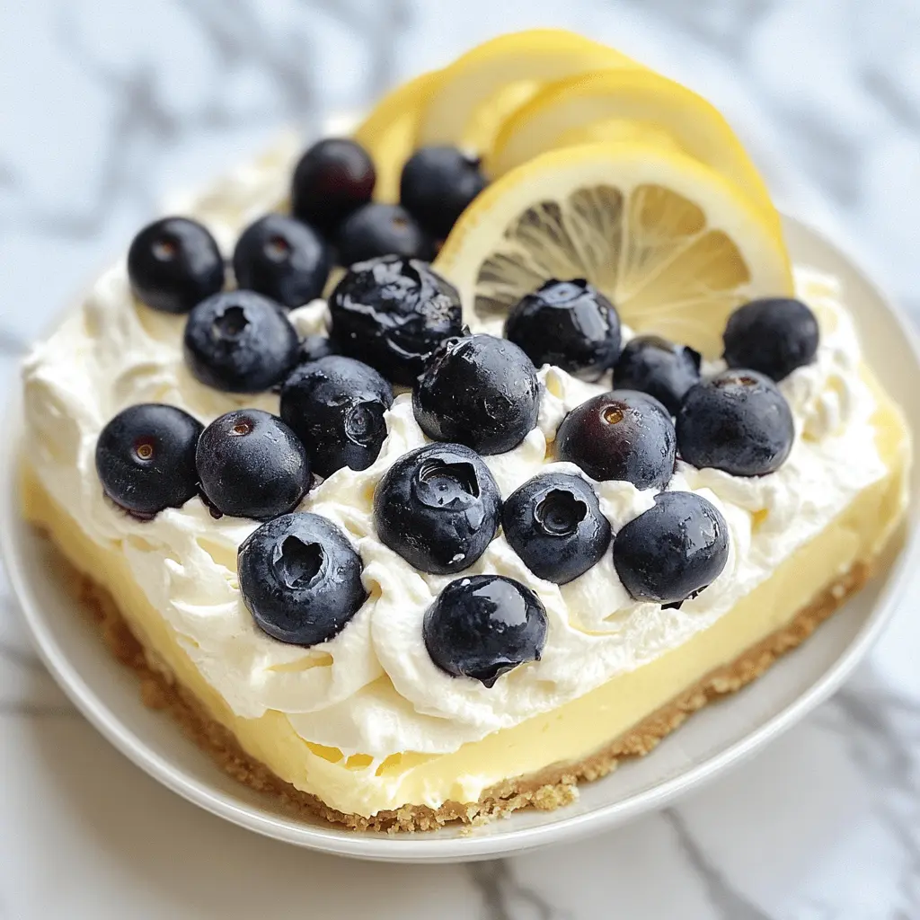 Brighten your day with this Lemon Blueberry Delight! Bursting with fresh blueberries and zesty lemon, this dessert is the perfect balance of sweet and tangy. Quick to prepare and ideal for summer gatherings or a cozy dinner at home. Don't forget to save this refreshing recipe to share with family and friends!