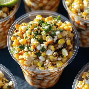 Bring the vibrant flavors of Mexico to your kitchen with these delicious Mexican Corn Cups (esquites). Packed with sweet corn, creamy cheese, and zesty lime, these cups are a perfect snack or side dish. They're simple to make and sure to impress at your next gathering! Save this recipe for a delightful treat that brings warmth to any occasion.