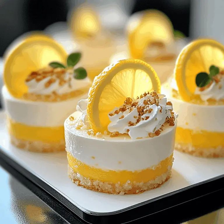 Mini Lemon Cheesecakes