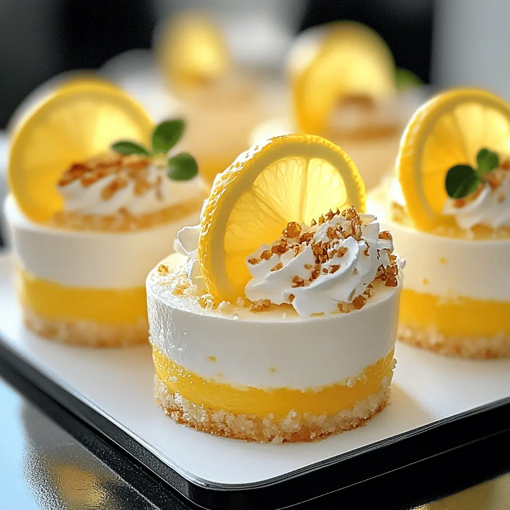 Treat yourself to these delightful Mini Lemon Cheesecakes! With a zesty lemon flavor and a creamy texture, they're perfect for any occasion, from celebrations to a simple sweet indulgence. These bite-sized desserts are sure to impress your guests. Save this recipe for your next gathering or a cozy night in; you won't want to miss out on these refreshing treats!