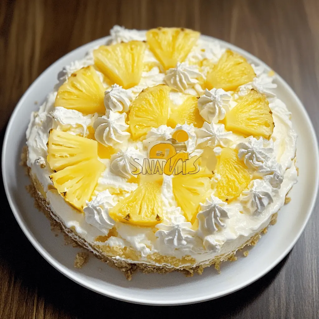Treat yourself to a refreshing No Bake Pineapple Cream Dessert that's perfect for any gathering! With layers of creamy goodness and sweet pineapple, this easy recipe is a crowd-pleaser. Ideal for warm days or potlucks, simply mix, chill, and serve. Save this delightful dessert for your next occasion and impress your friends and family!