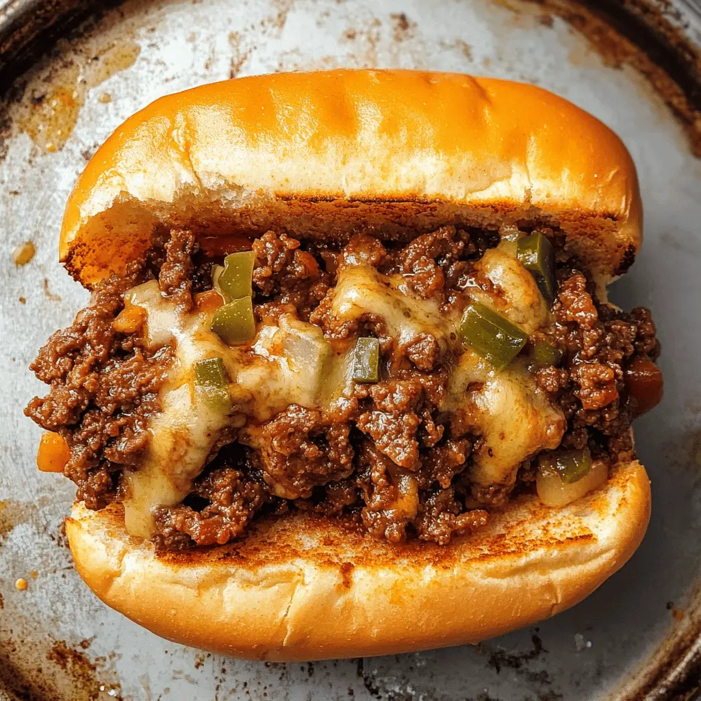 Get ready for a tasty twist on a classic! These Philly Cheesesteak Sloppy Joes combine juicy ground beef, melted cheese, and sautéed peppers in a perfect, messy sandwich. Ideal for weeknight dinners or game day gatherings, this recipe will be a hit! Save this pin for a comforting meal that everyone will love!