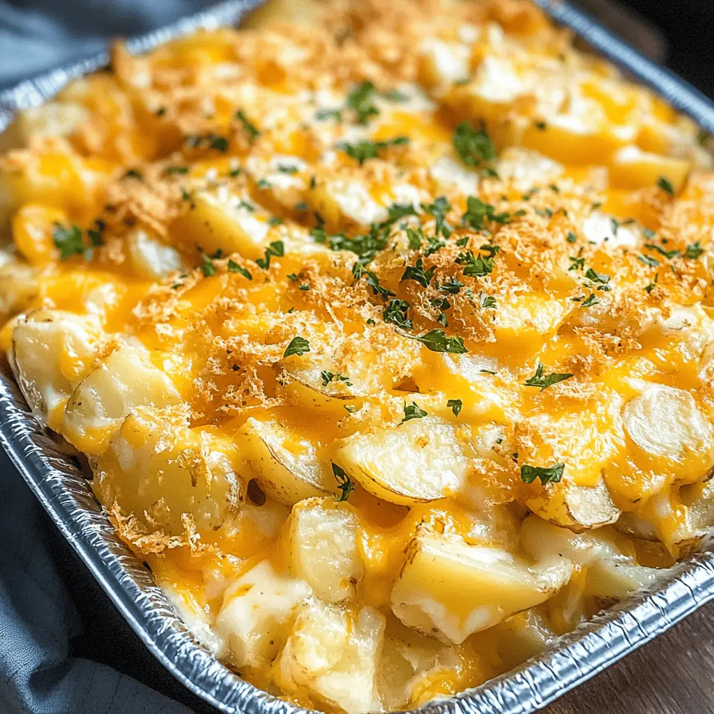 These Smoked Cheesy Potatoes are your new favorite side dish! Creamy layers of cheese mingle with perfectly smoked potatoes for a burst of flavor in every bite. Ideal for BBQs and family gatherings, this recipe is sure to impress. Save it now and add a delicious twist to your next meal!