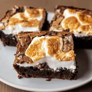 Treat yourself to the ultimate dessert with these S'mores Brownies topped with a fluffy Vanilla Bean Marshmallow! Rich chocolate brownies meet gooey marshmallow and a graham cracker crust for a delicious twist on a classic campfire treat. Perfect for any gathering or a cozy night in. Save this recipe to impress your friends and family!