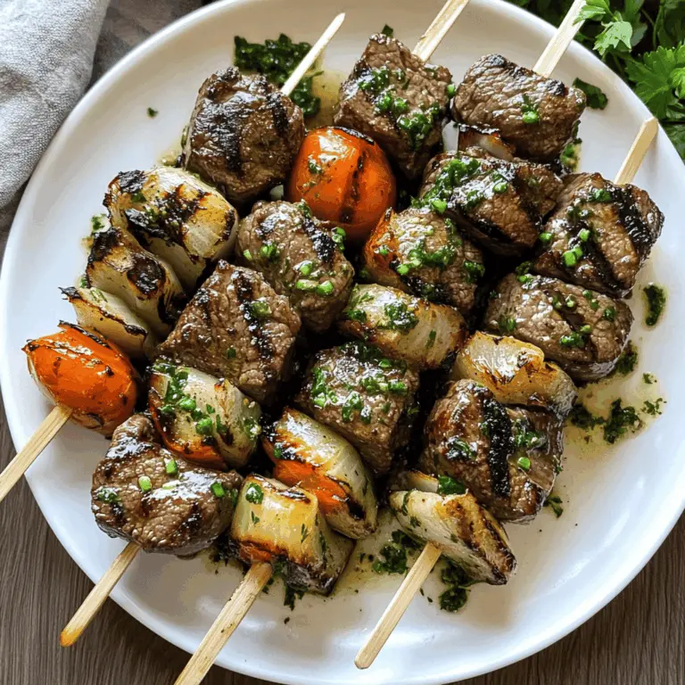 Steak Kabobs With Garlic Butter