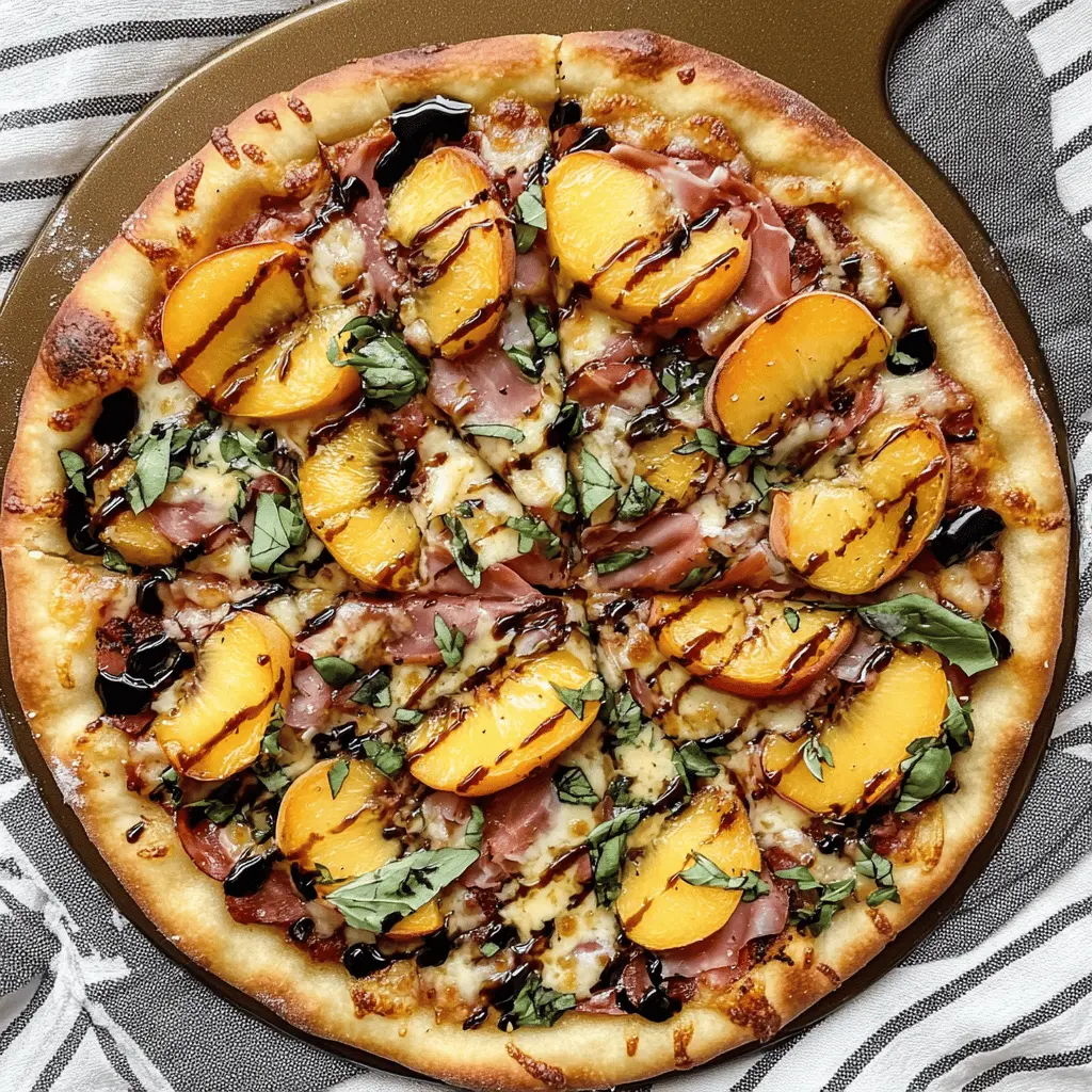 Enjoy the perfect blend of sweet and savory with this Summer Peach and Prosciutto Pizza! Topped with juicy peaches, crisp prosciutto, and finished with a drizzle of balsamic glaze, it’s a delicious twist on your favorite pizza. Perfect for summer gatherings or a cozy night in. Save this recipe to impress your guests!