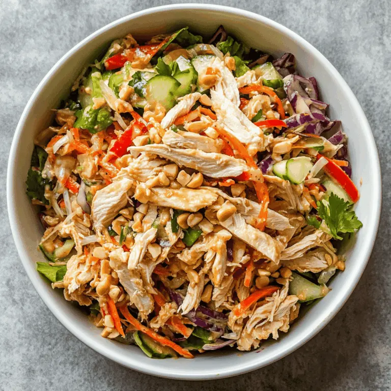 Thai Chicken Salad With Peanut Dressing
