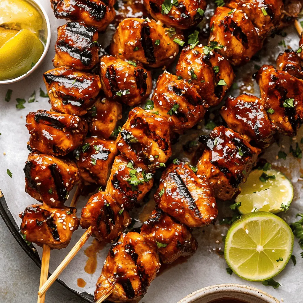 Get ready for a summertime favorite with these BBQ Chicken Skewers! Juicy chicken marinated in a flavorful blend of spices and grilled to perfection make for a perfect meal or appetizer. Ideal for cookouts or weeknight dinners, they are sure to please everyone at the table. Don’t forget to save this easy recipe for your next gathering!