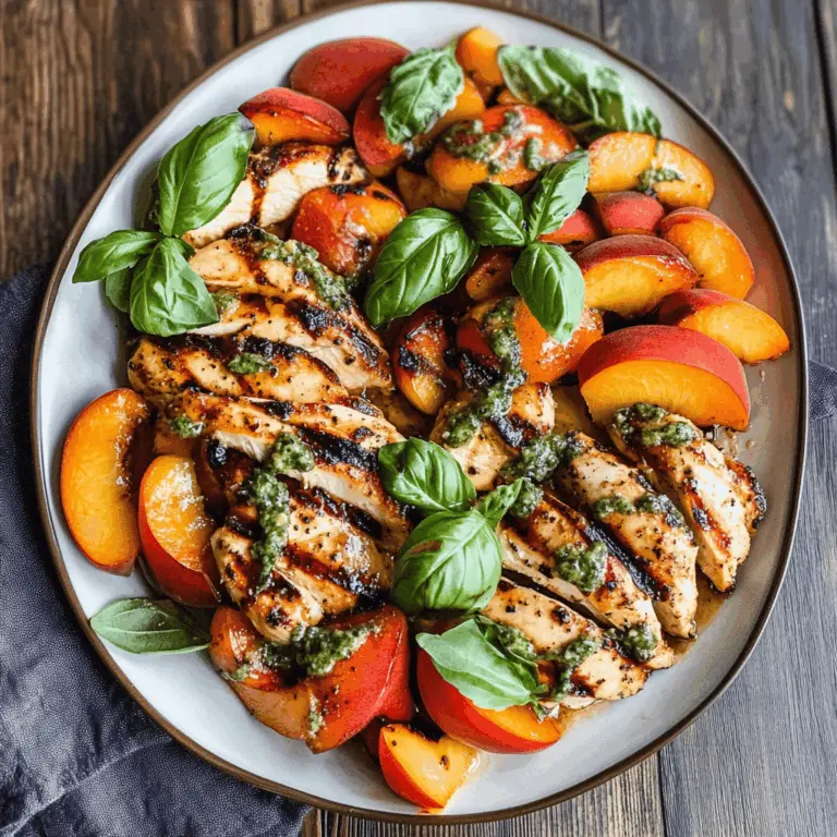Easy Peach Caprese Grilled Chicken Recipe