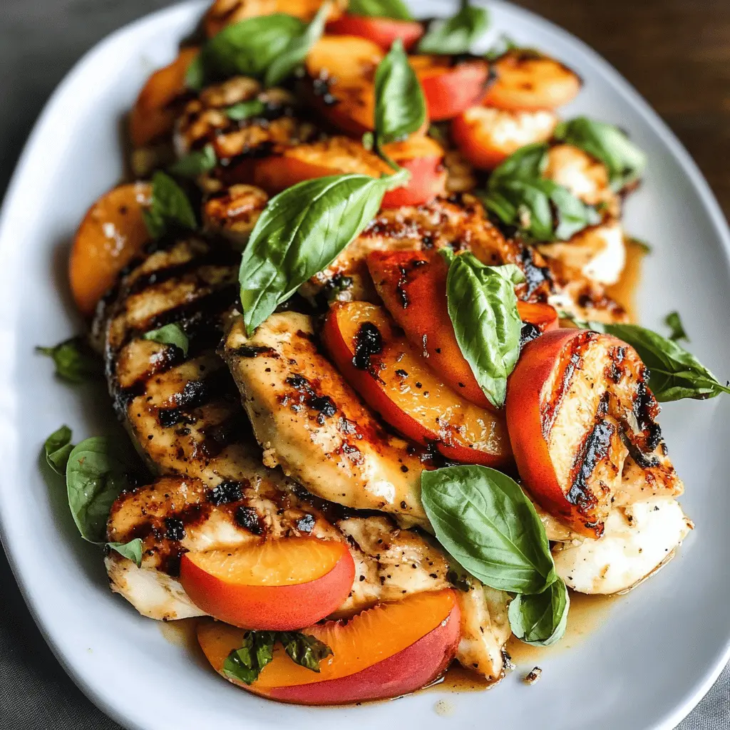 Easy Peach Caprese Grilled Chicken Recipe