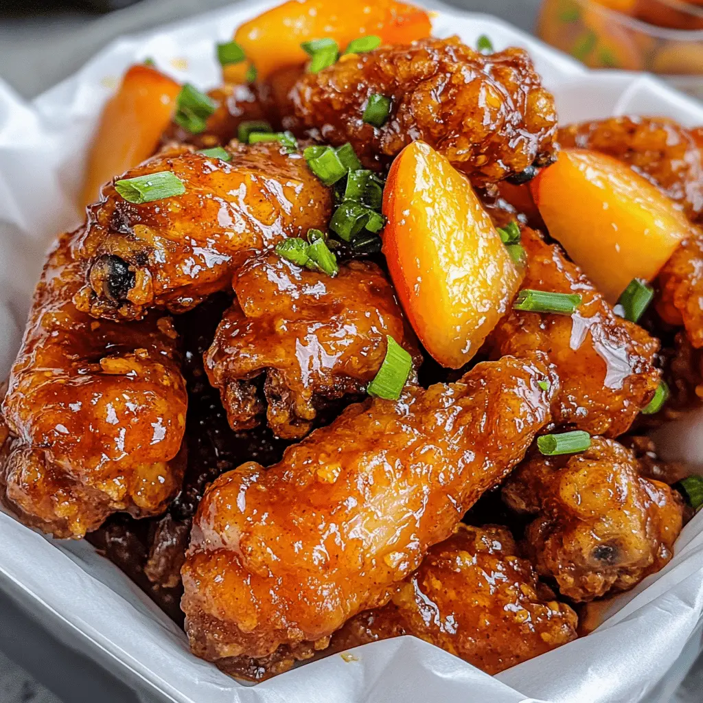 Easy Hot Honey Peach Wings Recipe