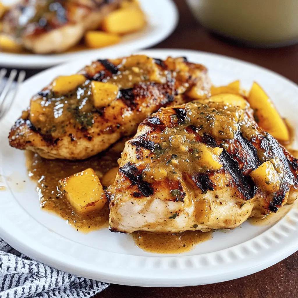 Easy Grilled Chicken with Sweet Peach Chipotle Sauce