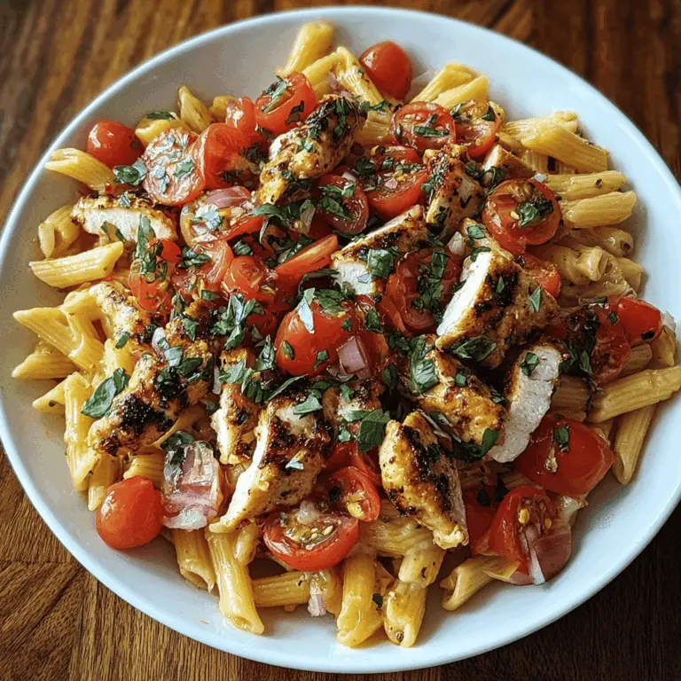 Easy Bruschetta Chicken Pasta Recipe