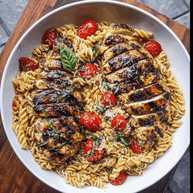Easy Tomato Basil Pasta with Balsamic Grilled Chicken