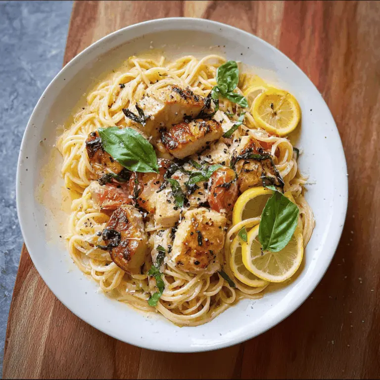 Easy Lemon Basil Chicken Pasta Recipe
