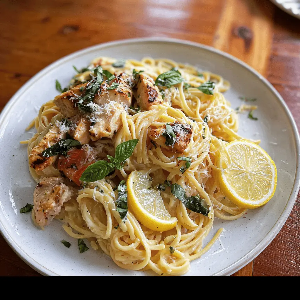 Easy Lemon Basil Chicken Pasta Recipe