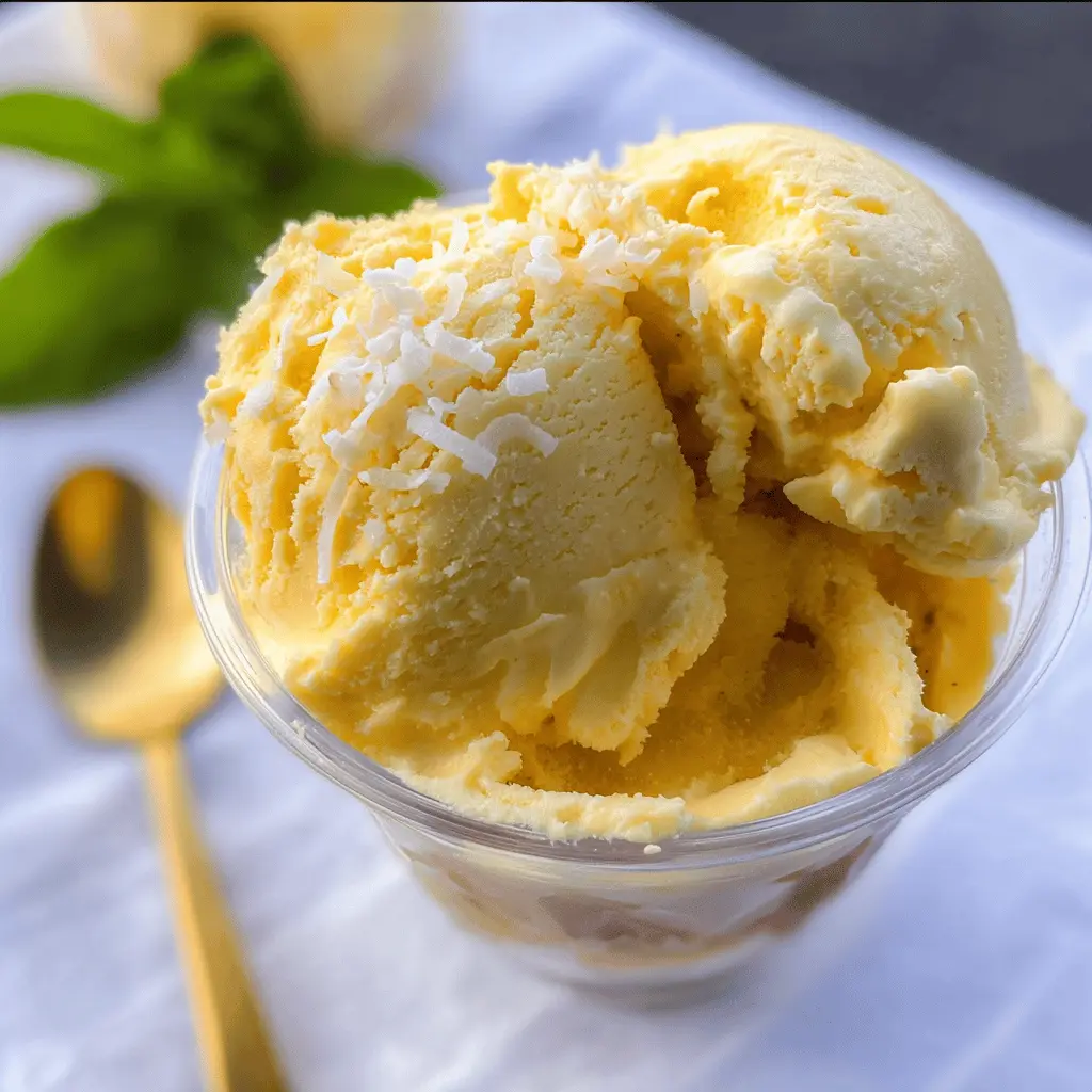 Easy Homemade Coconut Mango Ice Cream Recipe
