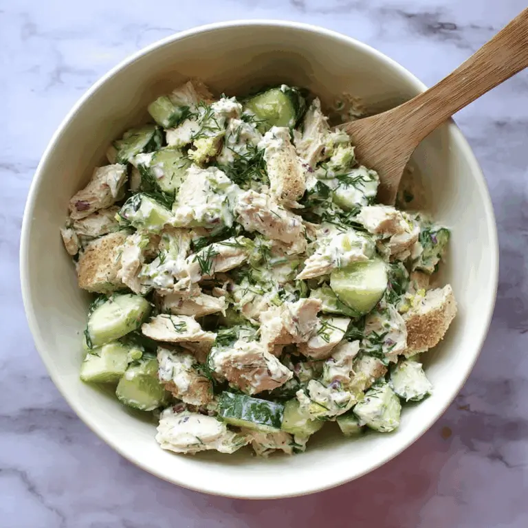 Easy Cucumber Dill Greek Yogurt Rotisserie Chicken Salad