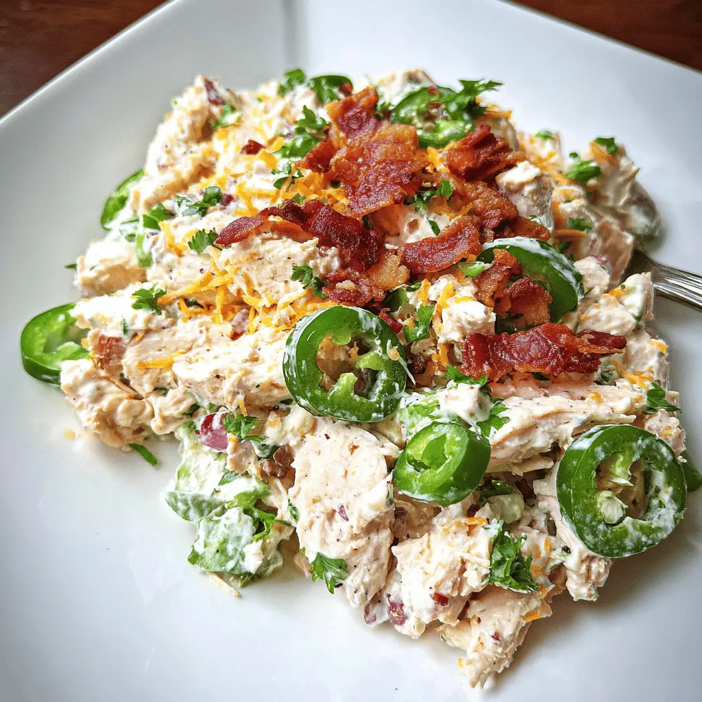 Easy Cheesy Jalapeno Popper Chicken Salad