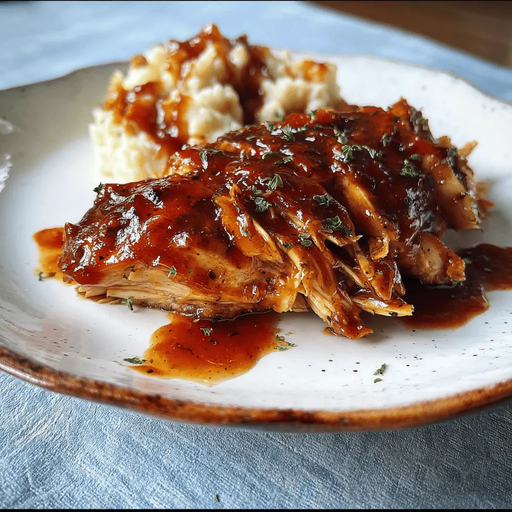 Easy Slow Cooker Peach BBQ Chicken Recipe