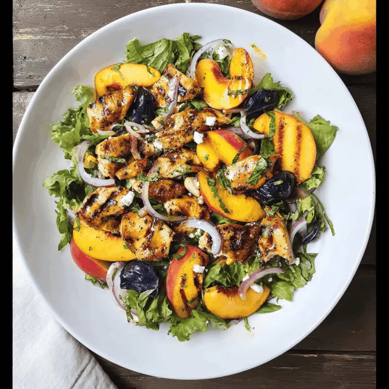 Easy Grilled Peach Chicken Salad Recipe