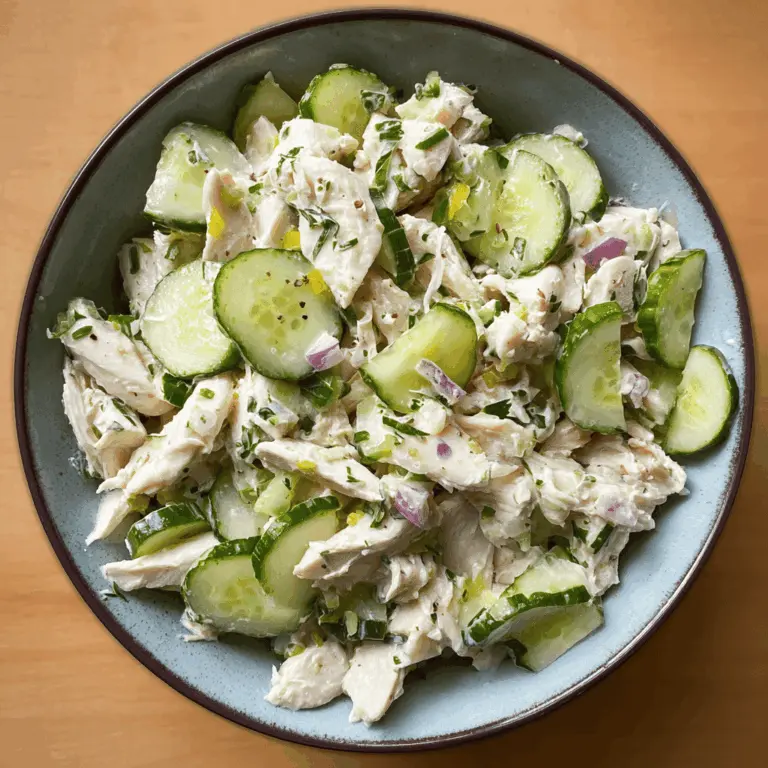 Easy Fresh Cucumber Chicken Salad Recipe