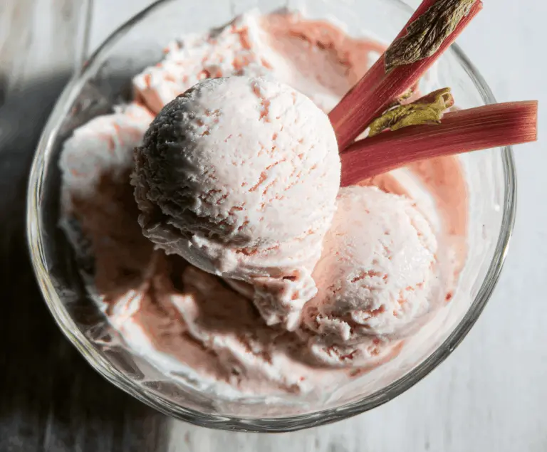 Easy Homemade Rhubarb Ice Cream Recipe